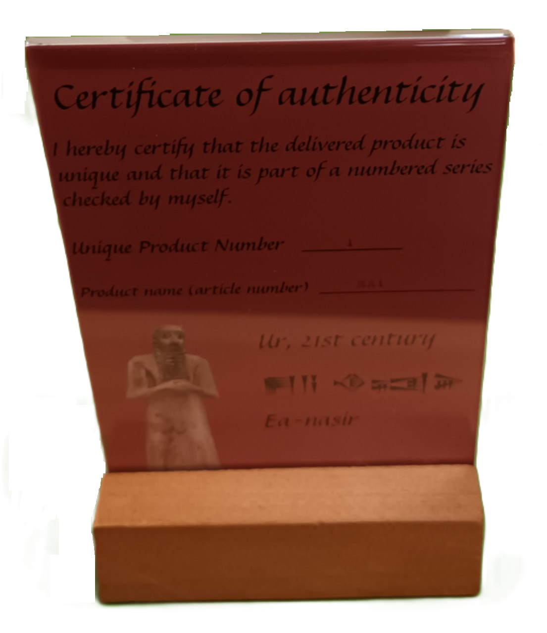 Accessories (certificat, business card, ...)