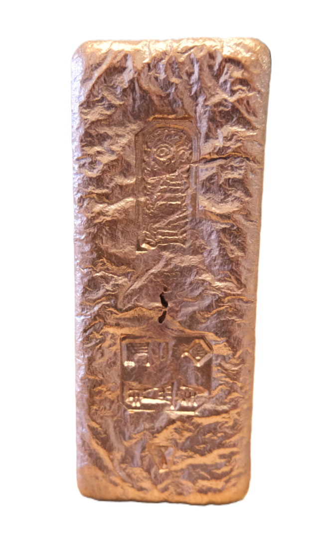 Numbered pure copper ingot (trapeze style Reverse side style ~500 g) (1.10 lb) (New)